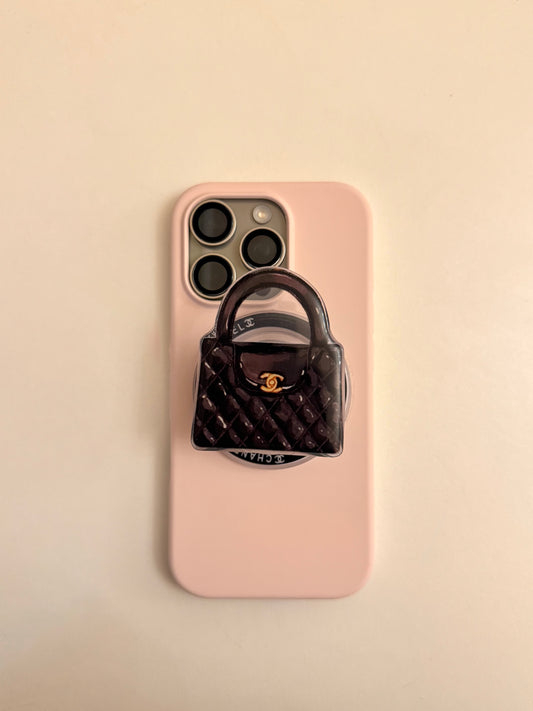 chanel pop socket - black Kelly