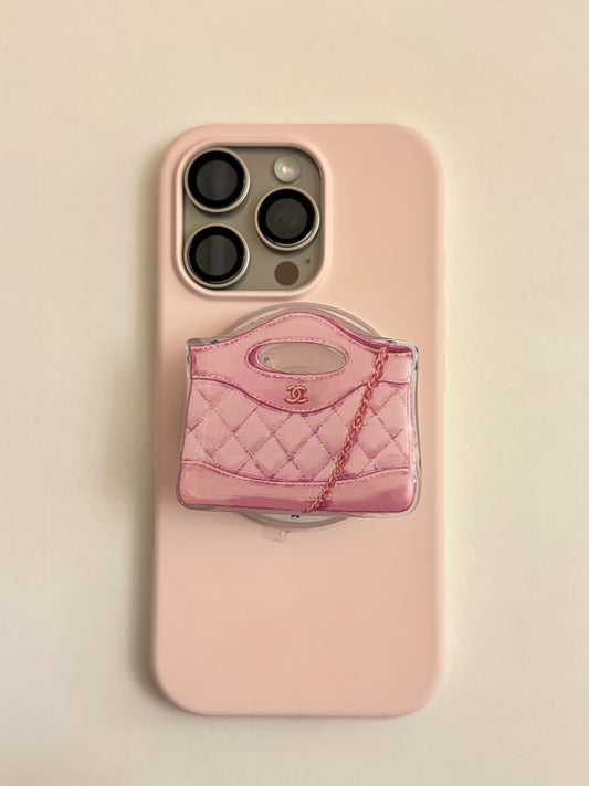 chanel popsocket - pink bag