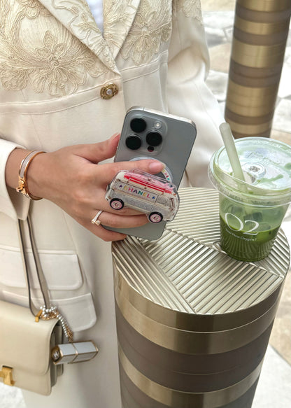 chanel popsocket - pink bus