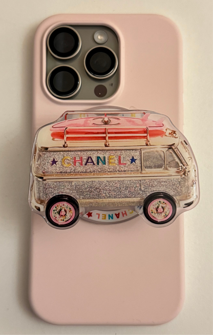 chanel popsocket - pink bus