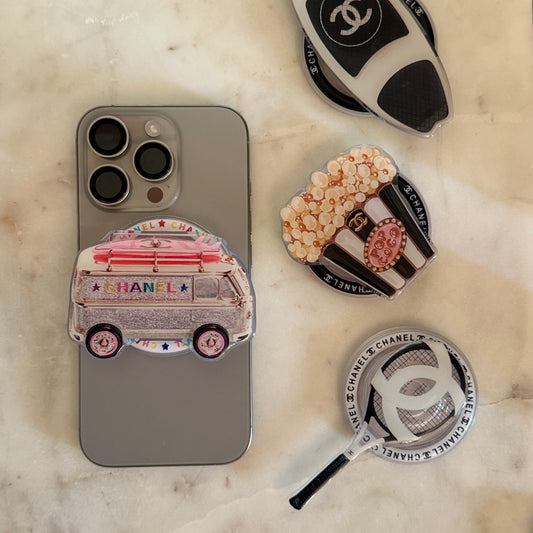 chanel popsocket - pink bus